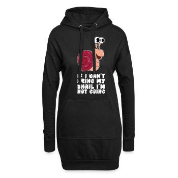 Wenn Ich Meine Schnecke Nicht Mitbringen Kann - Hoodie-Kleid - Schwarz - Vorne