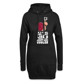 Ich Bin Ein Schneckenmädchen - Hoodie-Kleid - Schwarz - Vorne
