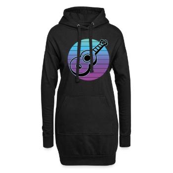 Ukulelen Vitage - Hoodie-Kleid - Schwarz - Vorne
