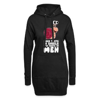 Good Taste In Snails Bad Taste In Men - Hoodie-Kleid - Schwarz - Vorne