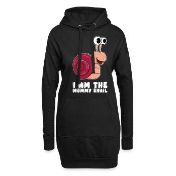 Ich Bin Die Mama-Schnecke - Hoodie-Kleid - Schwarz - Vorne