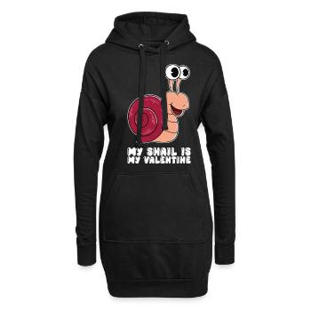 Meine Schnecke Ist Meine Valentine - Hoodie-Kleid - Schwarz - Vorne
