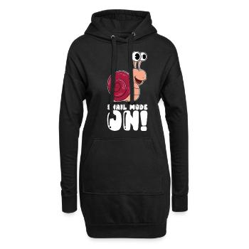 Schneckenmodus Ein - Hoodie-Kleid - Schwarz - Vorne