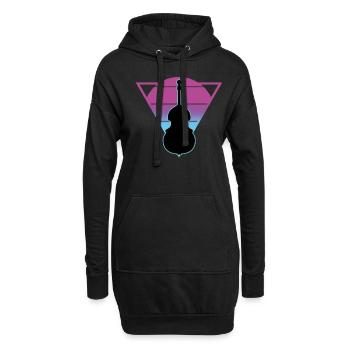 Contrebasse - Sweat-shirt à capuche long Femme - noir - Devant
