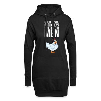 Good Taste In Chickens Bad Taste In Men - Hoodie-Kleid - Schwarz - Vorne
