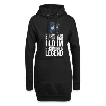Dabbing Cat Funny Cat - Sweat-shirt à capuche long Femme - noir - Devant