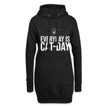 Dabbing Cat Funny Cat - Sweat-shirt à capuche long Femme - noir - Devant