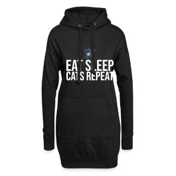 Dabbing Cat Funny Cat - Sweat-shirt à capuche long Femme - noir - Devant