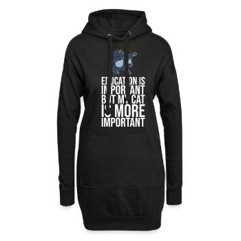 Dabbing Cat Funny Cat - Sweat-shirt à capuche long Femme - noir - Devant