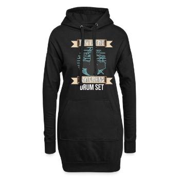 Ne me dérangez pas, je joue au batteur de la batterie - Sweat-shirt à capuche long Femme - noir - Devant
