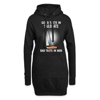 Sailboat Good Taste In Sailboats Bad Taste Im Men - Hoodie-Kleid - Schwarz - Vorne