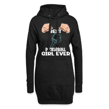 Best Pickleball Girl Ever - Hoodie-Kleid - Schwarz - Vorne