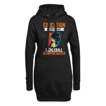Education Is Important Pickleball Is More - Hoodie-Kleid - Schwarz - Vorne