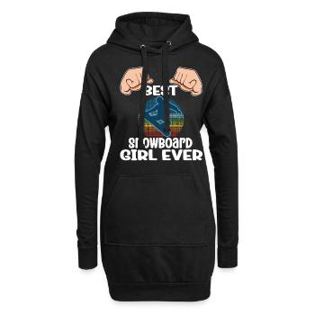 Snowboard Meilleure fille de snowboard de tous les temps - Sweat-shirt à capuche long Femme - noir - Devant