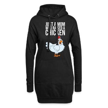 Juste une maman qui a élevé un poulet - Sweat-shirt à capuche long Femme - noir - Devant