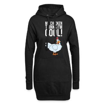 My Chicken Thinks Im Cool - Hoodie Dress - black - Front