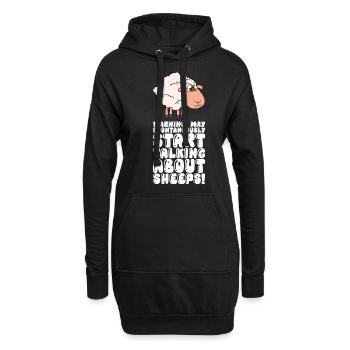 Peut spontanément commencer à parler de moutons - Sweat-shirt à capuche long Femme - noir - Devant