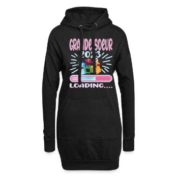Grande Sœur 2023 - Sweat-shirt à capuche long Femme - noir - Devant