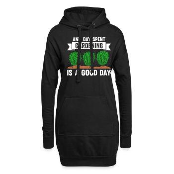 Toute journée passée à jardiner est une bonne journée - Sweat-shirt à capuche long Femme - noir - Devant
