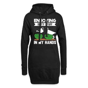 Profiter de choses sales dans mes mains - Sweat-shirt à capuche long Femme - noir - Devant