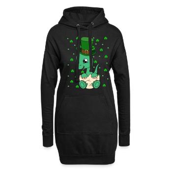 Dinosaure Saint-Patrick Dino - Sweat-shirt à capuche long Femme - noir - Devant