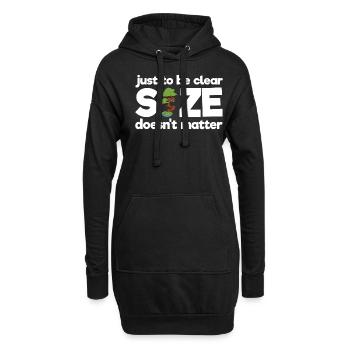 Juste pour être clair la taille n’a pas d’importance - Sweat-shirt à capuche long Femme - noir - Devant