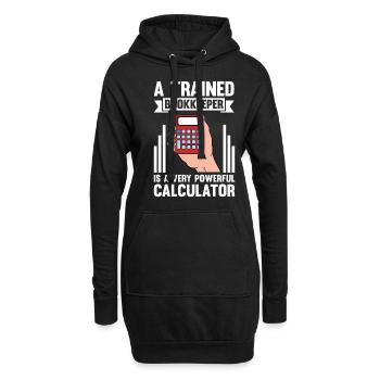 Bookkeeping Buchhalter Bookkeeper - Hoodie-Kleid - Schwarz - Vorne