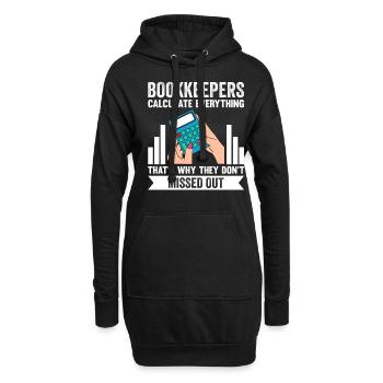 Bookkeeping Buchhalter Bookkeeper - Hoodie-Kleid - Schwarz - Vorne
