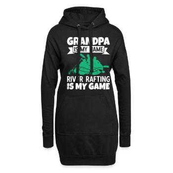 Grandpa Is My Name River Rafting Is My Game - Hoodie Dress - black - Front