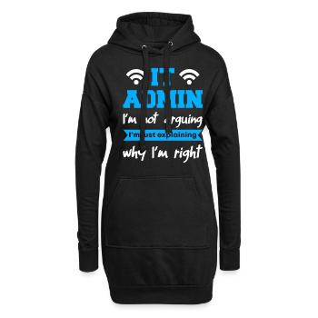 Administrateur informatique Je ne discute pas - Sweat-shirt à capuche long Femme - noir - Devant