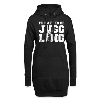 I'd Rather Be Juggling - Hoodie-Kleid - Schwarz - Vorne