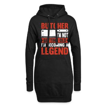 Boucher Je ne vieillis pas Je deviens une légende - Sweat-shirt à capuche long Femme - noir - Devant