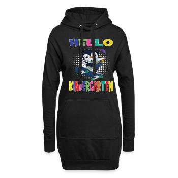 Hello Kindergarten Skateboard Penguin - Sweat-shirt à capuche long Femme - noir - Devant