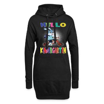 Cadeau de maternelle et de jardin d’enfants - Sweat-shirt à capuche long Femme - noir - Devant
