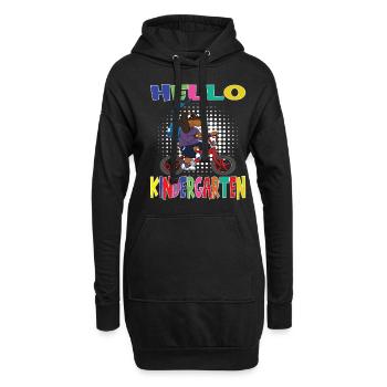Cadeau de maternelle et de jardin d’enfants - Sweat-shirt à capuche long Femme - noir - Devant