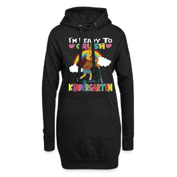 Canard avec scooter Je suis prêt à écraser la maternelle - Sweat-shirt à capuche long Femme - noir - Devant