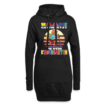 Kindergartenkind Hallo Kindergarten Ich Komme - Hoodie-Kleid - Schwarz - Vorne