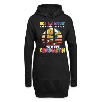 Kindergartenkind Hallo Kindergarten Ich Komme - Hoodie-Kleid - Schwarz - Vorne