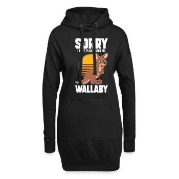Wallaby mieux que la thérapie - Sweat-shirt à capuche long Femme - noir - Devant