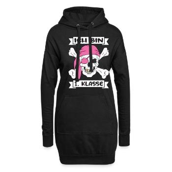 Ich Bin 1 Klasse Einschulung Schulanfang - Hoodie-Kleid - Schwarz - Vorne