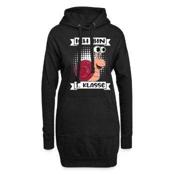 Ich Bin 1 Klasse Einschulung Schulanfang - Hoodie-Kleid - Schwarz - Vorne