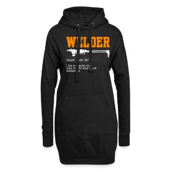 Welder Noun Welding - Hoodie-Kleid - Schwarz - Vorne
