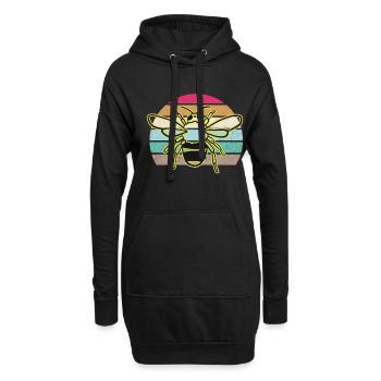 Abeille pour apiculteurs et apiculteurs - Sweat-shirt à capuche long Femme - noir - Devant
