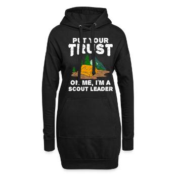 Faites-moi confiance Je suis un chef scout - Sweat-shirt à capuche long Femme - noir - Devant