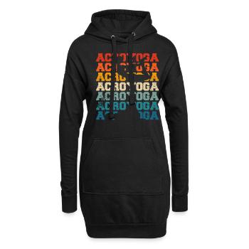 Funny Acroyoga Acro Yoga - Hoodie Dress - black - Front