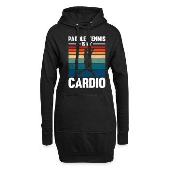 Le paddle-tennis est mon cardio - Sweat-shirt à capuche long Femme - noir - Devant