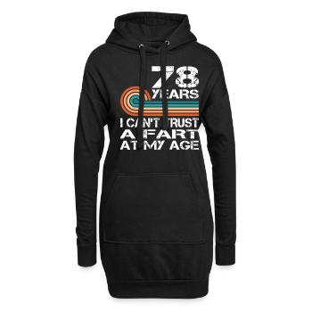 Je ne peux pas faire confiance à un pet à mon âge de 78 ans anniversaire - Sweat-shirt à capuche long Femme - noir - Devant