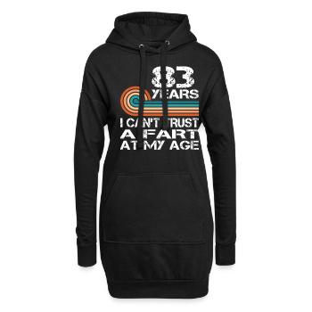I Can't Trust A Fart At My Age 83 Birthday - Hoodie-Kleid - Schwarz - Vorne