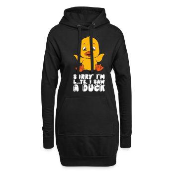 Drôle de canard Canards mignons - Sweat-shirt à capuche long Femme - noir - Devant