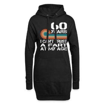 Je ne peux pas faire confiance à un pet à mon anniversaire de 60 ans - Sweat-shirt à capuche long Femme - noir - Devant